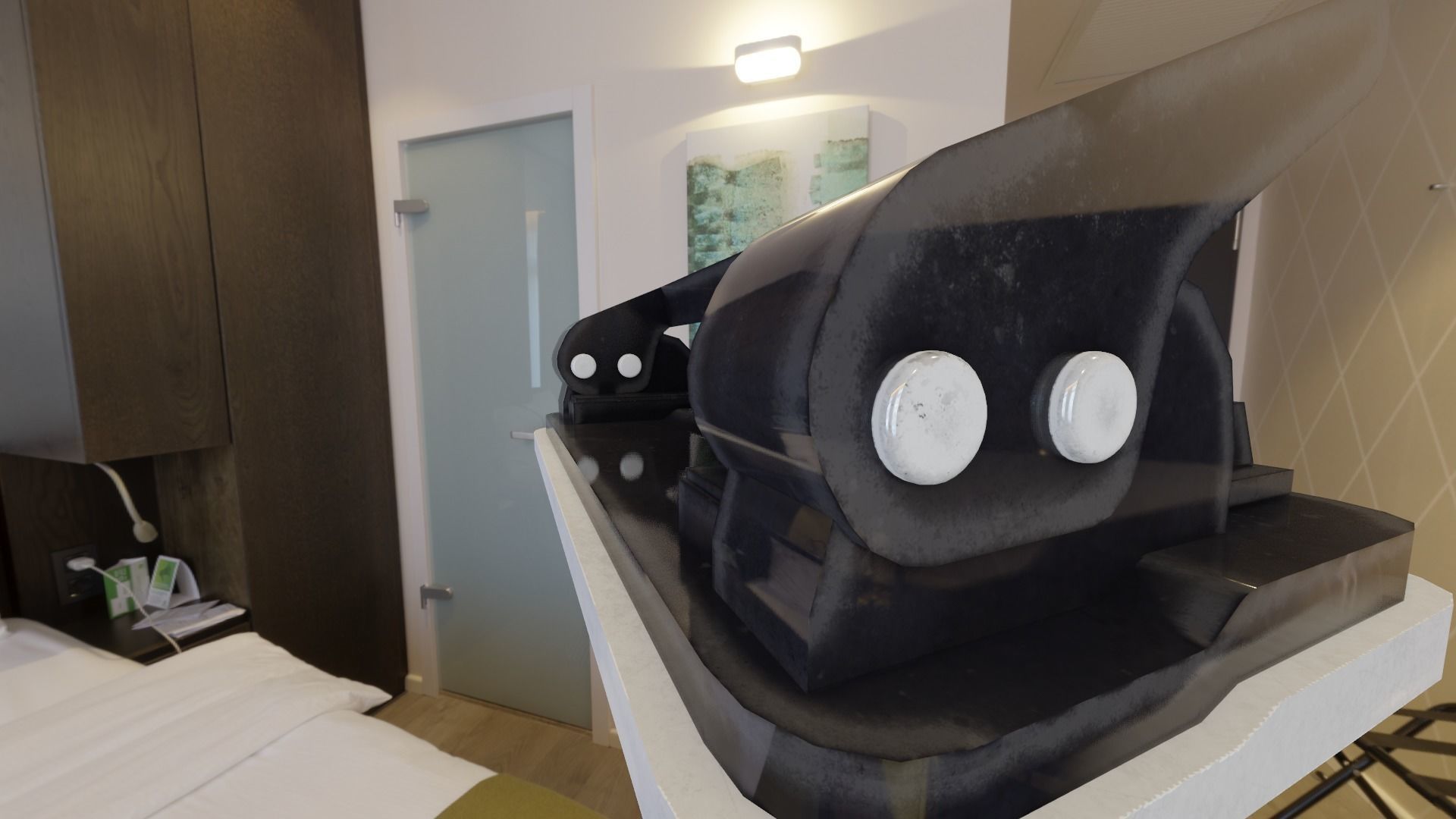 low-poly black office hole punch Low-poly 3D model_5