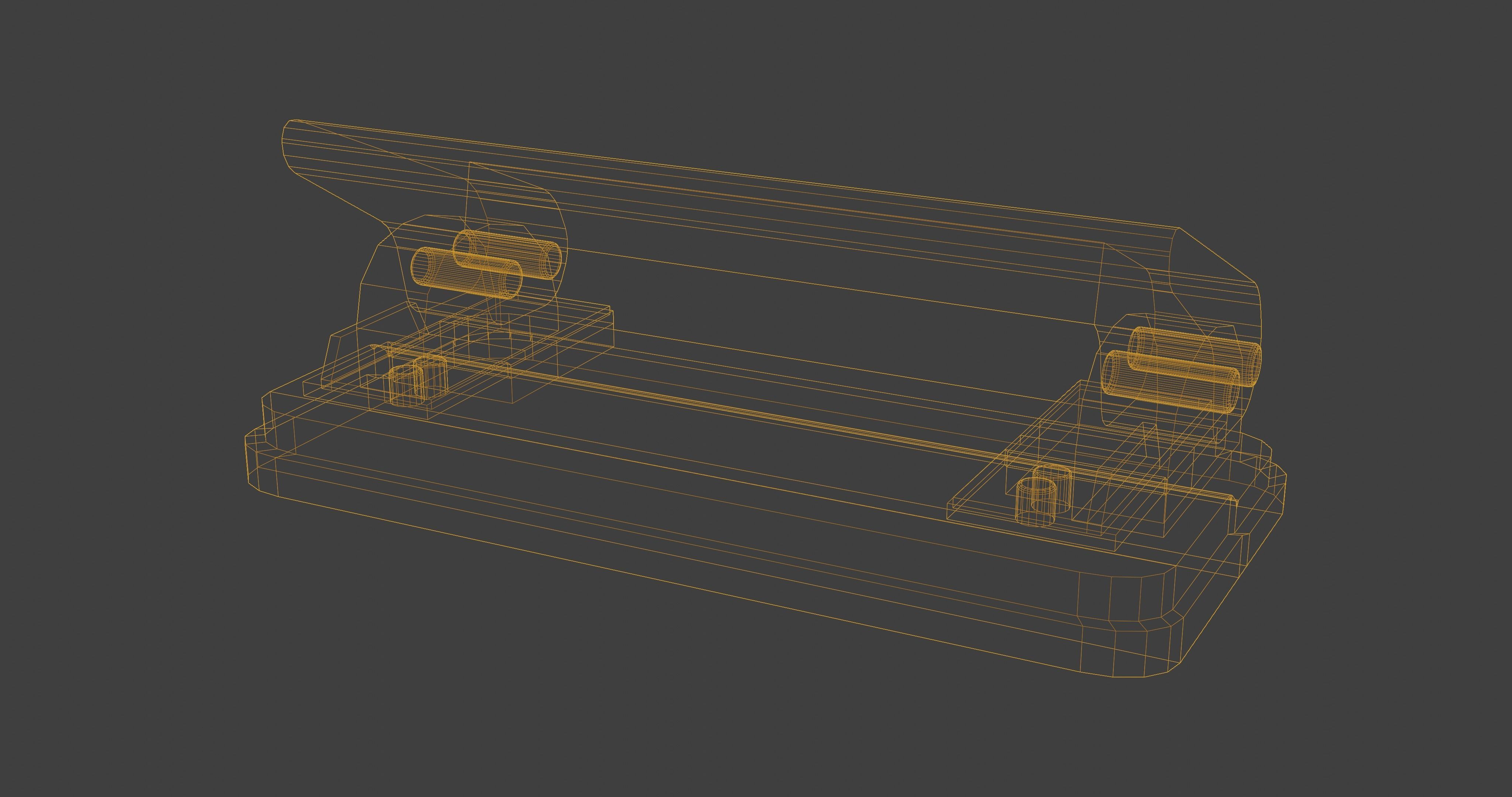 low-poly black office hole punch Low-poly 3D model_6