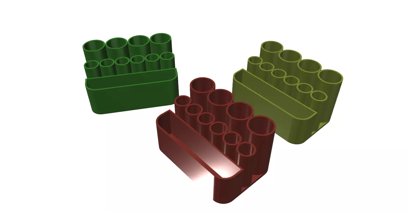 Pencil Holder Pipes easy printable 3D print model_0