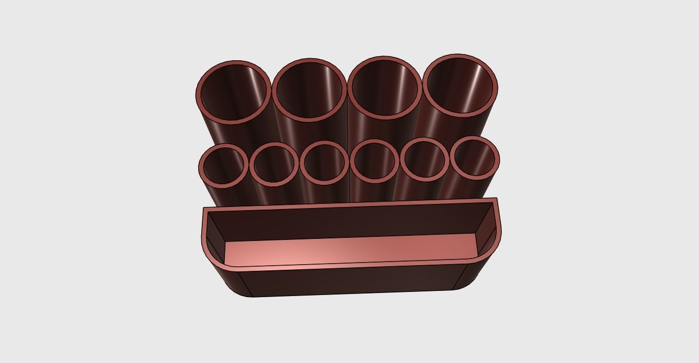 Pencil Holder Pipes easy printable 3D print model_3