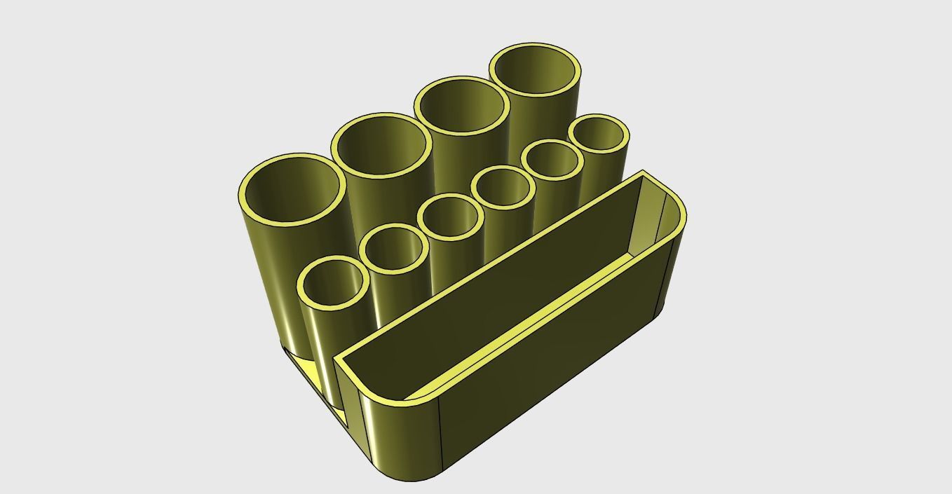 Pencil Holder Pipes easy printable 3D print model_2