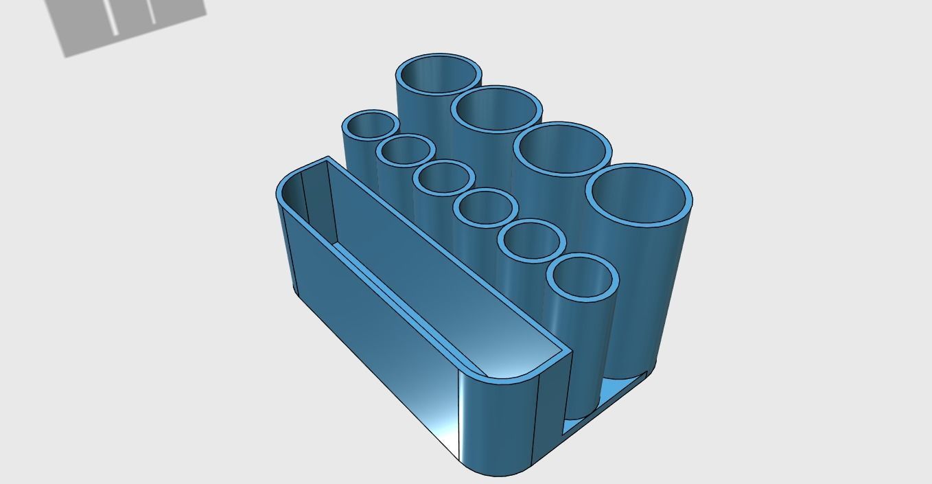 Pencil Holder Pipes easy printable 3D print model_1