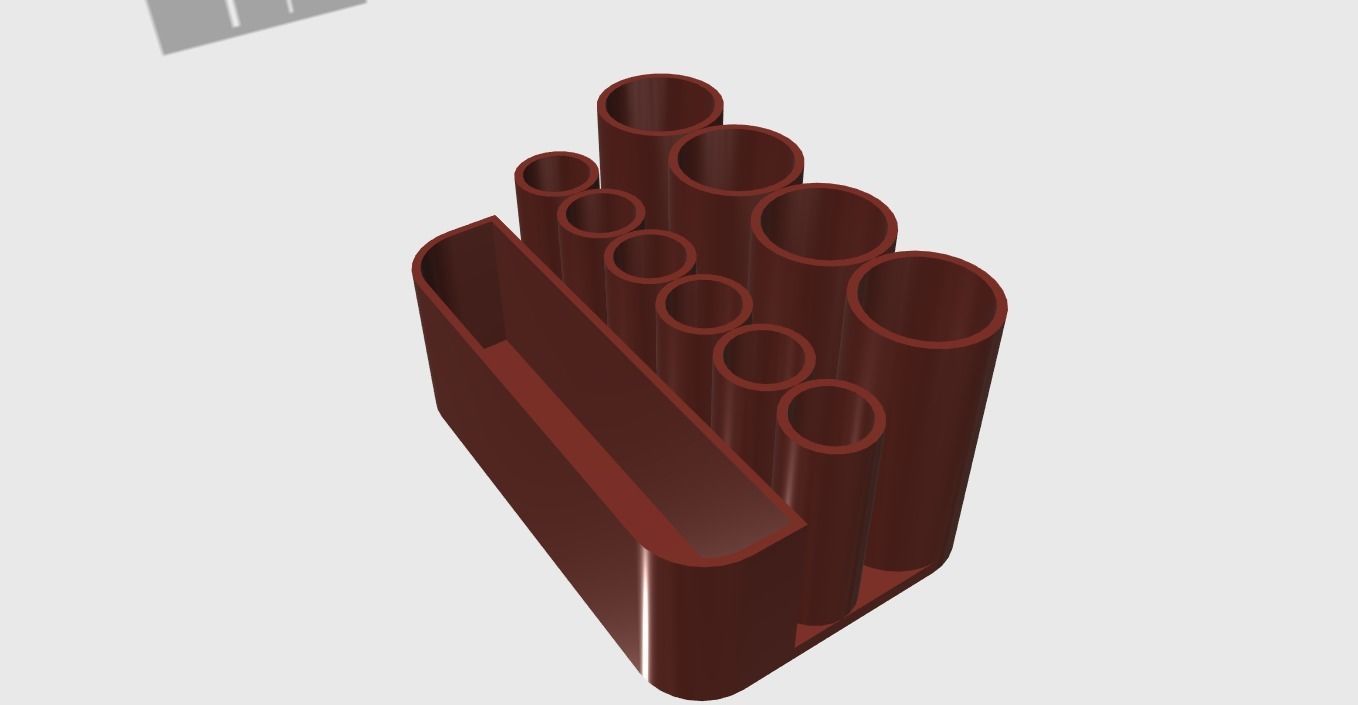 Pencil Holder Pipes easy printable 3D print model_4