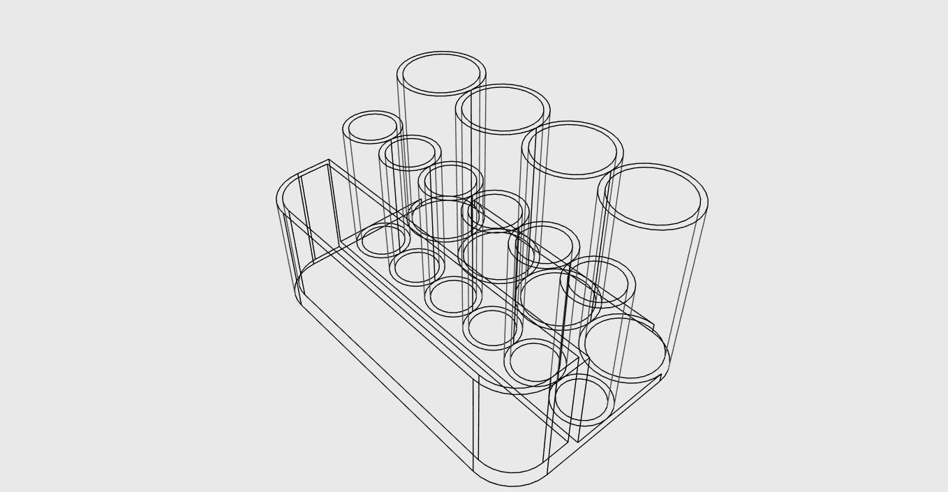 Pencil Holder Pipes easy printable 3D print model_5