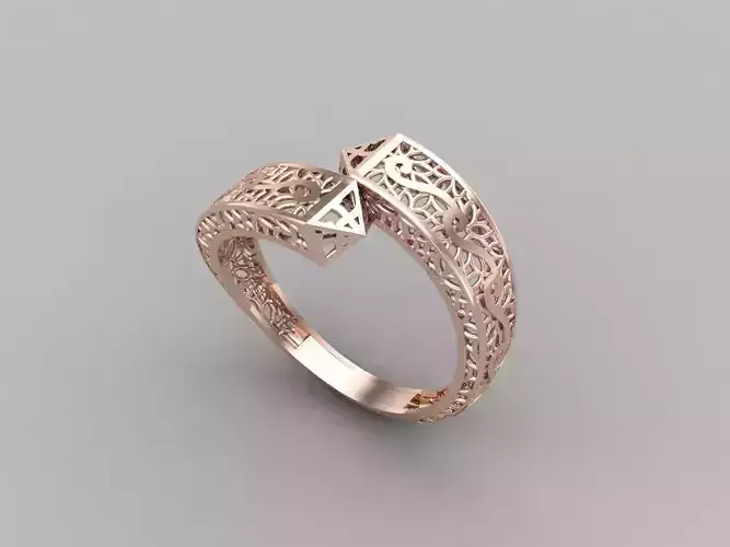 Two Head Women Ring 3DM Womens Ring 3d models 3D print model