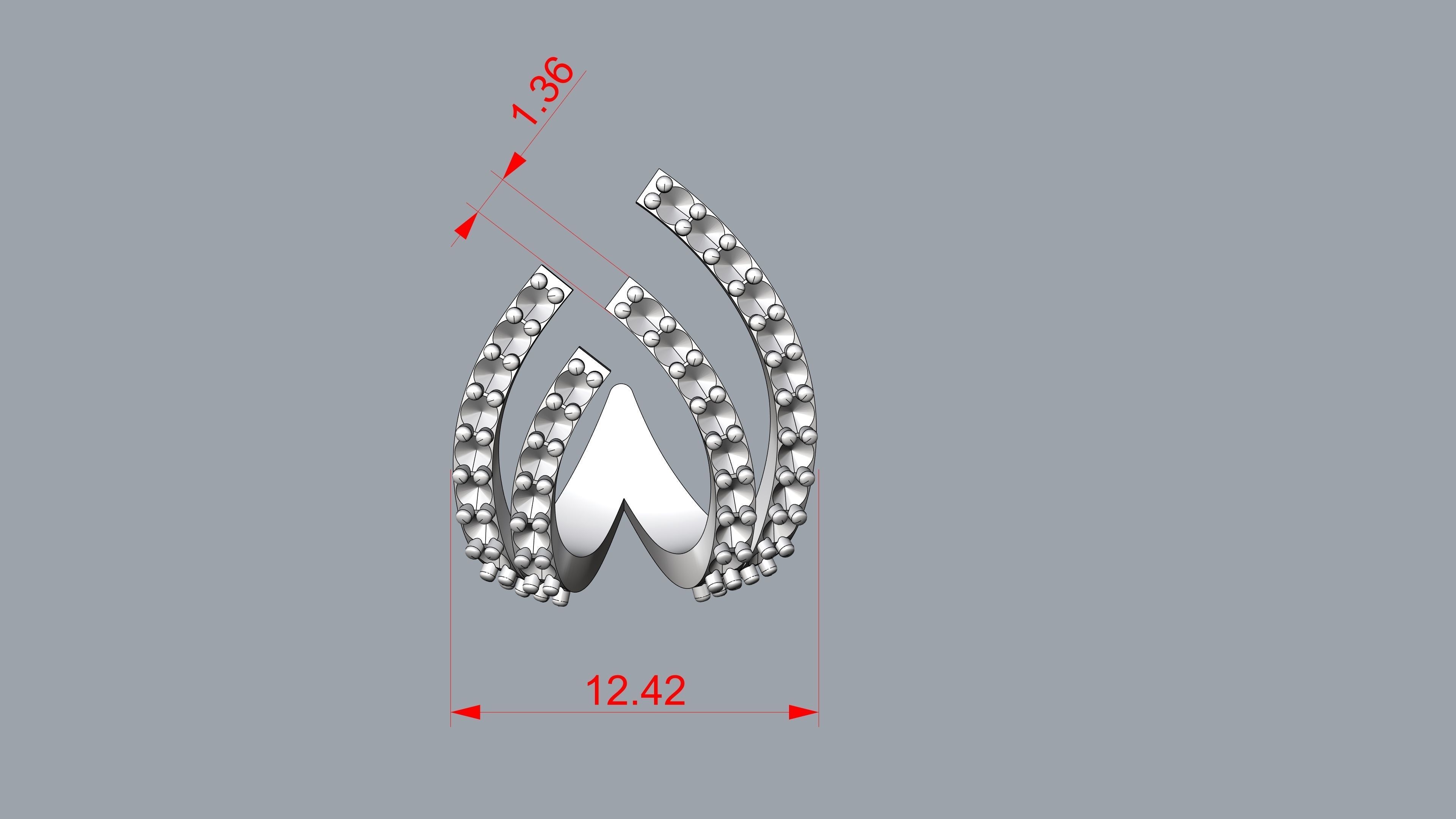 Sparkling huggies Style Earring V1 - pre supported 3D print model_1