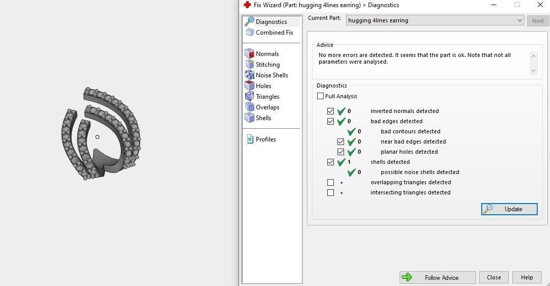 Sparkling huggies Style Earring V1 - pre supported 3D print model_9