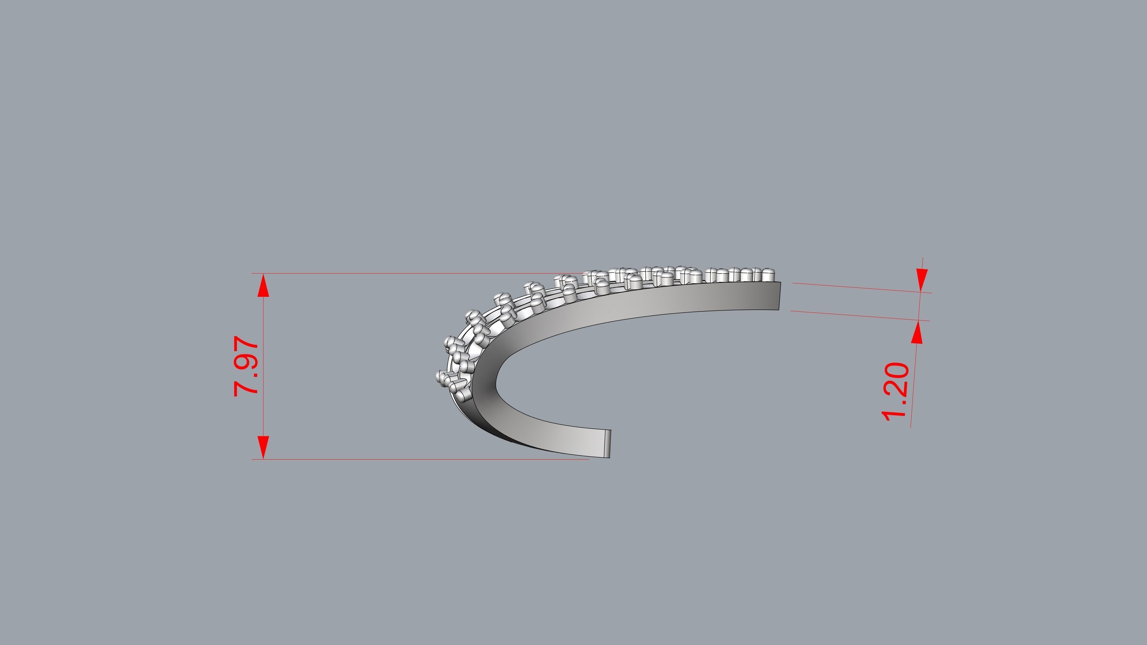 Sparkling huggies Style Earring V1 - pre supported 3D print model_2