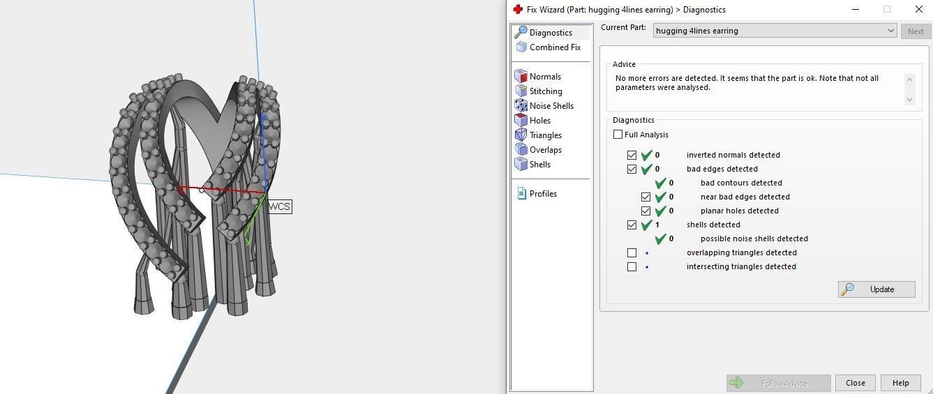 Sparkling huggies Style Earring V1 - pre supported 3D print model_14
