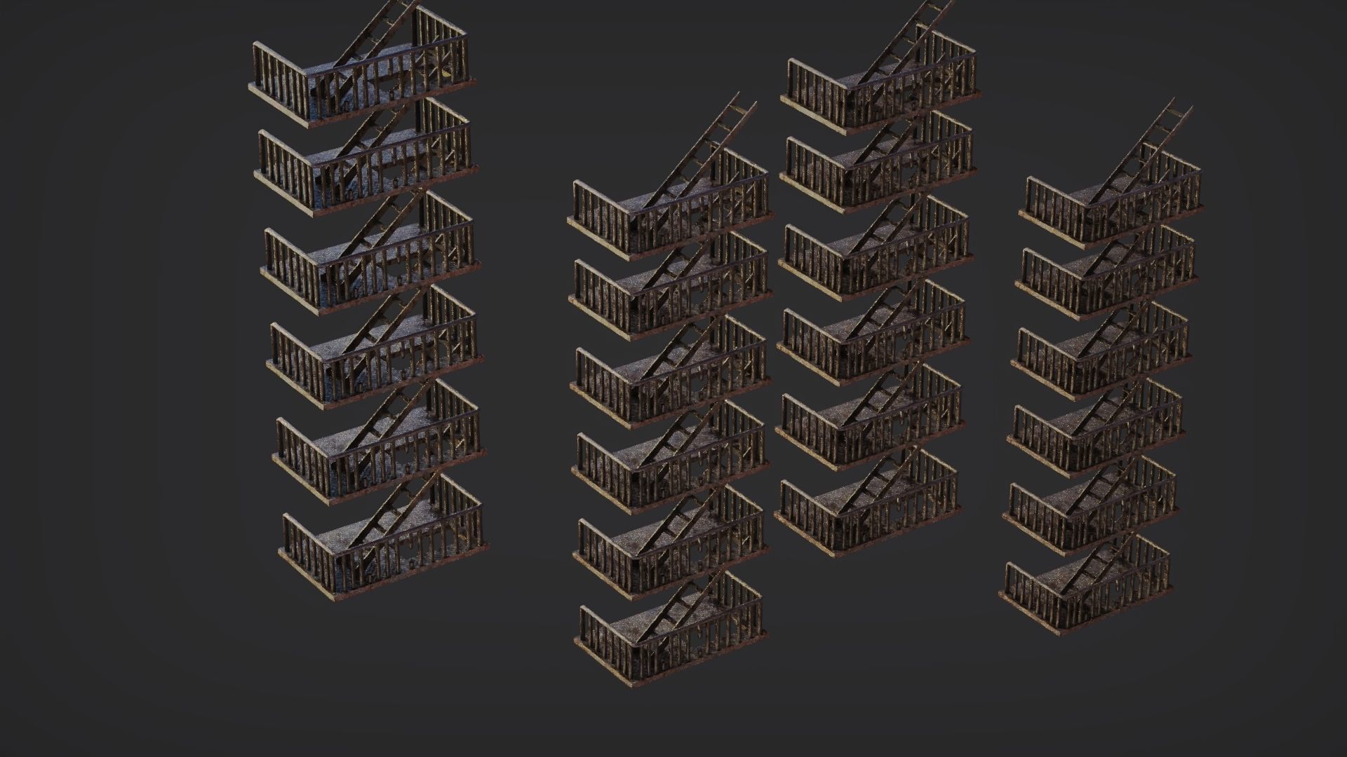 Cityscape Exterior Props Free low-poly 3D model_2