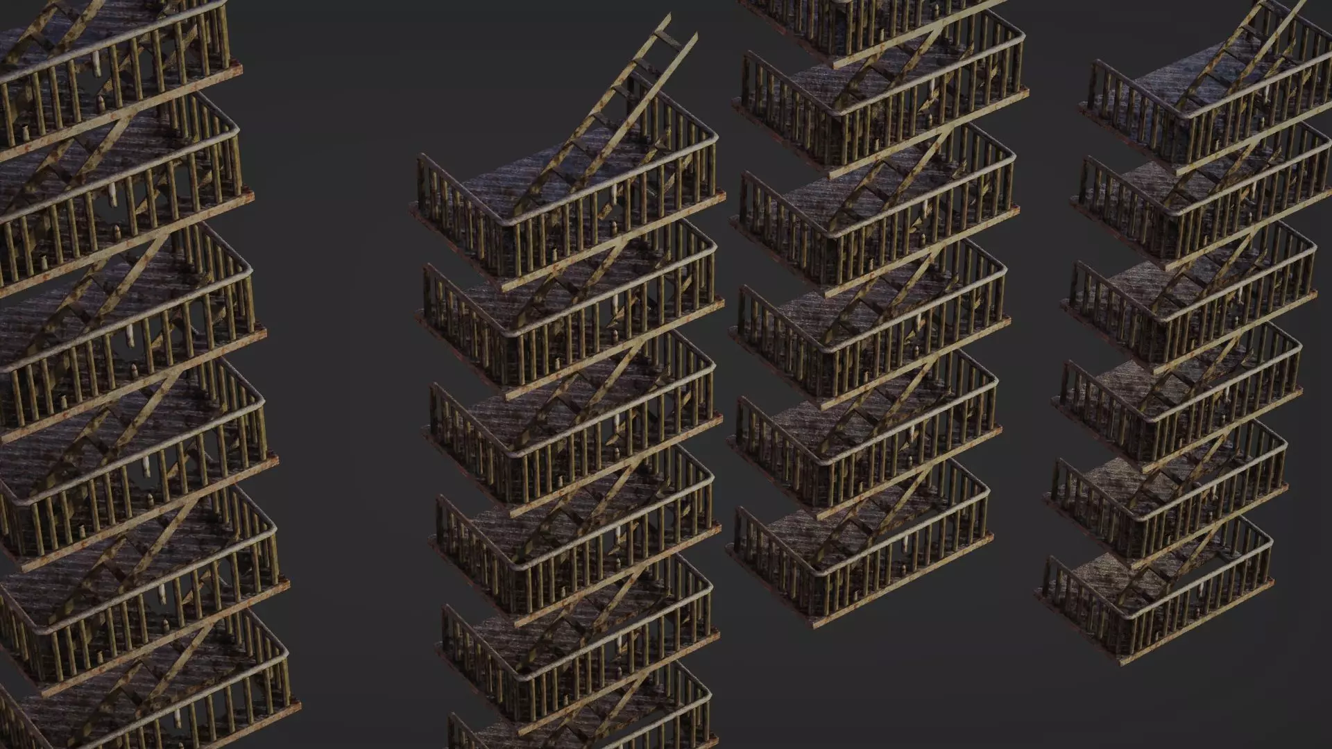 Cityscape Exterior Props Free low-poly 3D model_0