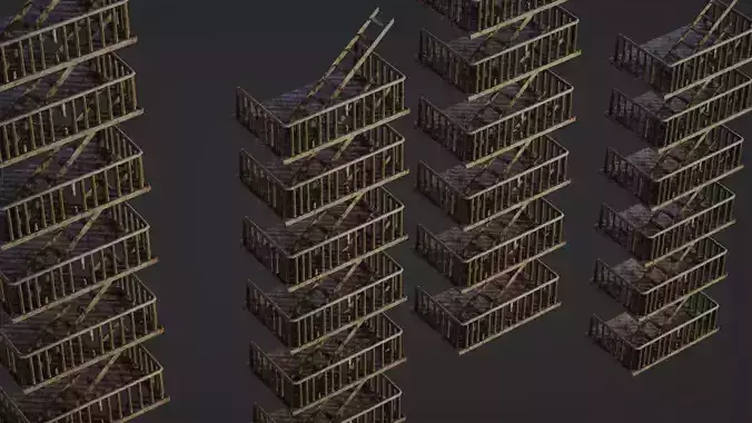 Cityscape Exterior Props Free low-poly 3D model