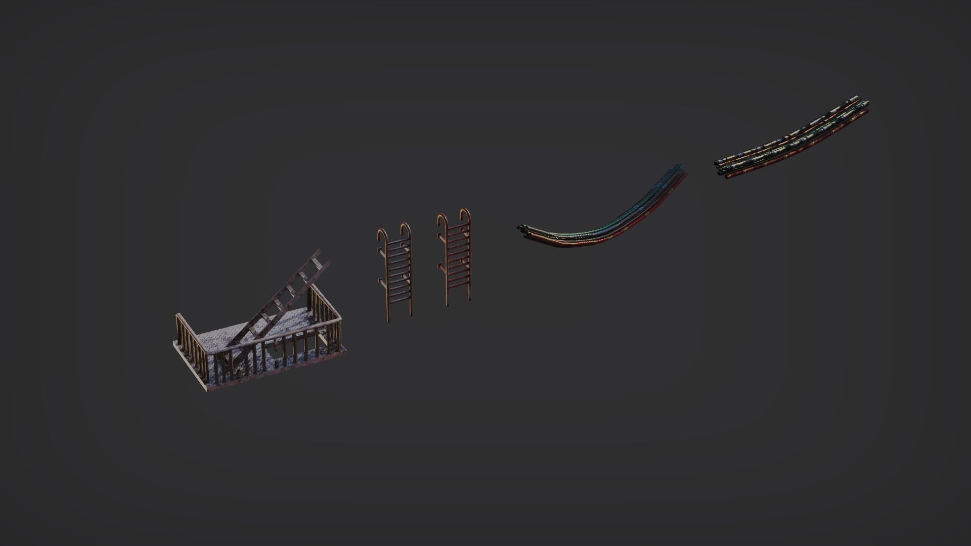 Cityscape Exterior Props Free low-poly 3D model_22