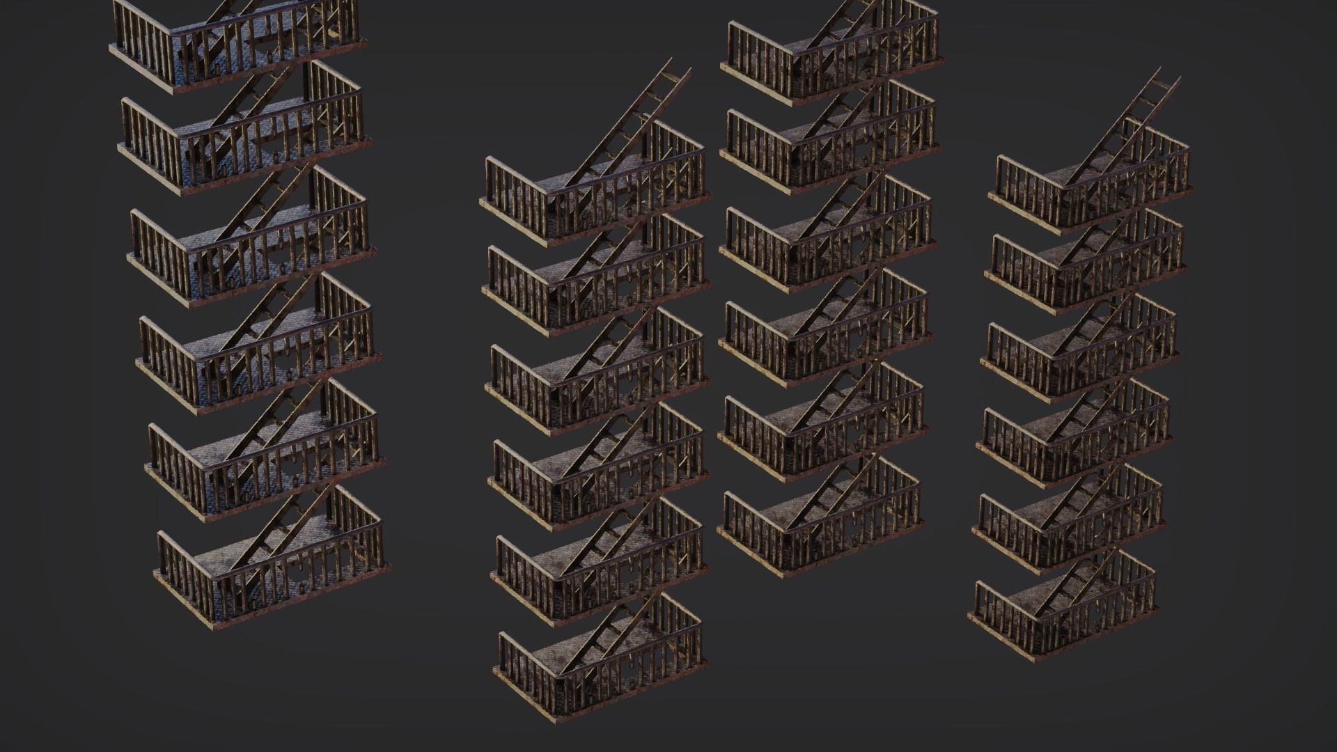 Cityscape Exterior Props Free low-poly 3D model_1