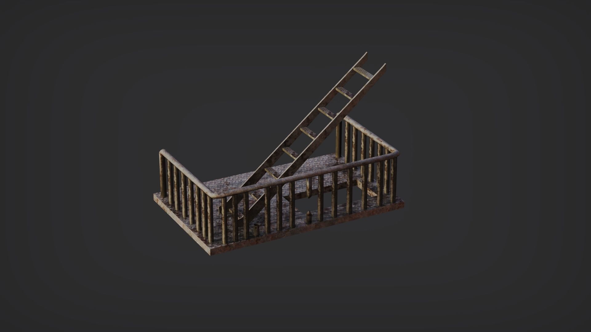 Cityscape Exterior Props Free low-poly 3D model_4