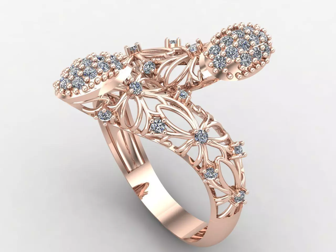 Two Head Women Ring 3DM Womens Ring 3d models 3D print model 3D print model_0