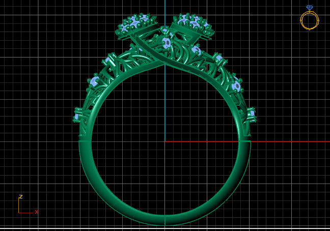 Two Head Women Ring 3DM Womens Ring 3d models 3D print model 3D print model_3