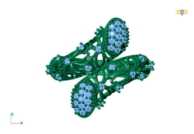 Two Head Women Ring 3DM Womens Ring 3d models 3D print model 3D print model_2