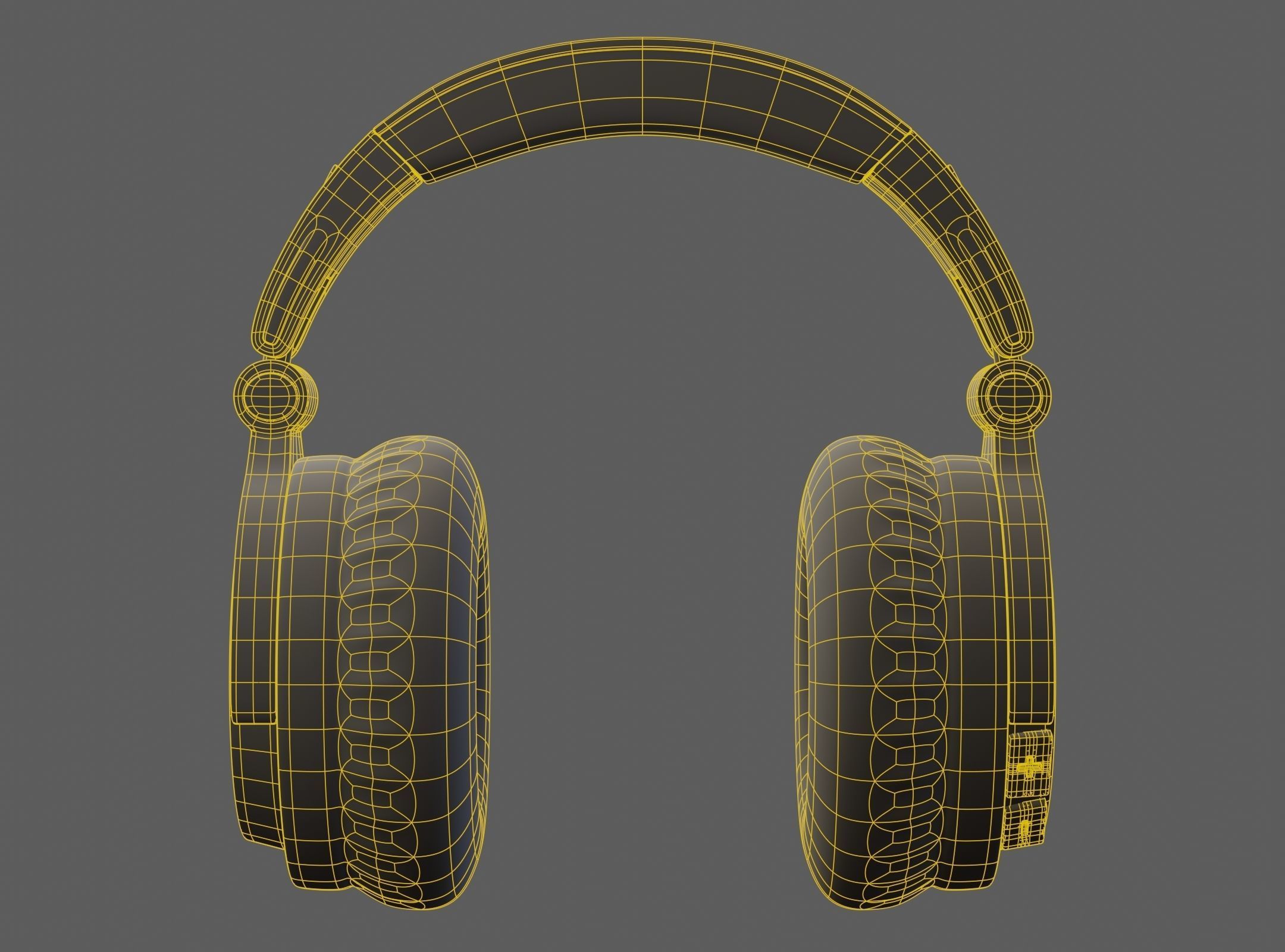 Headphone Red PBR Subdivision Ready for Film Low-poly 3D model_6