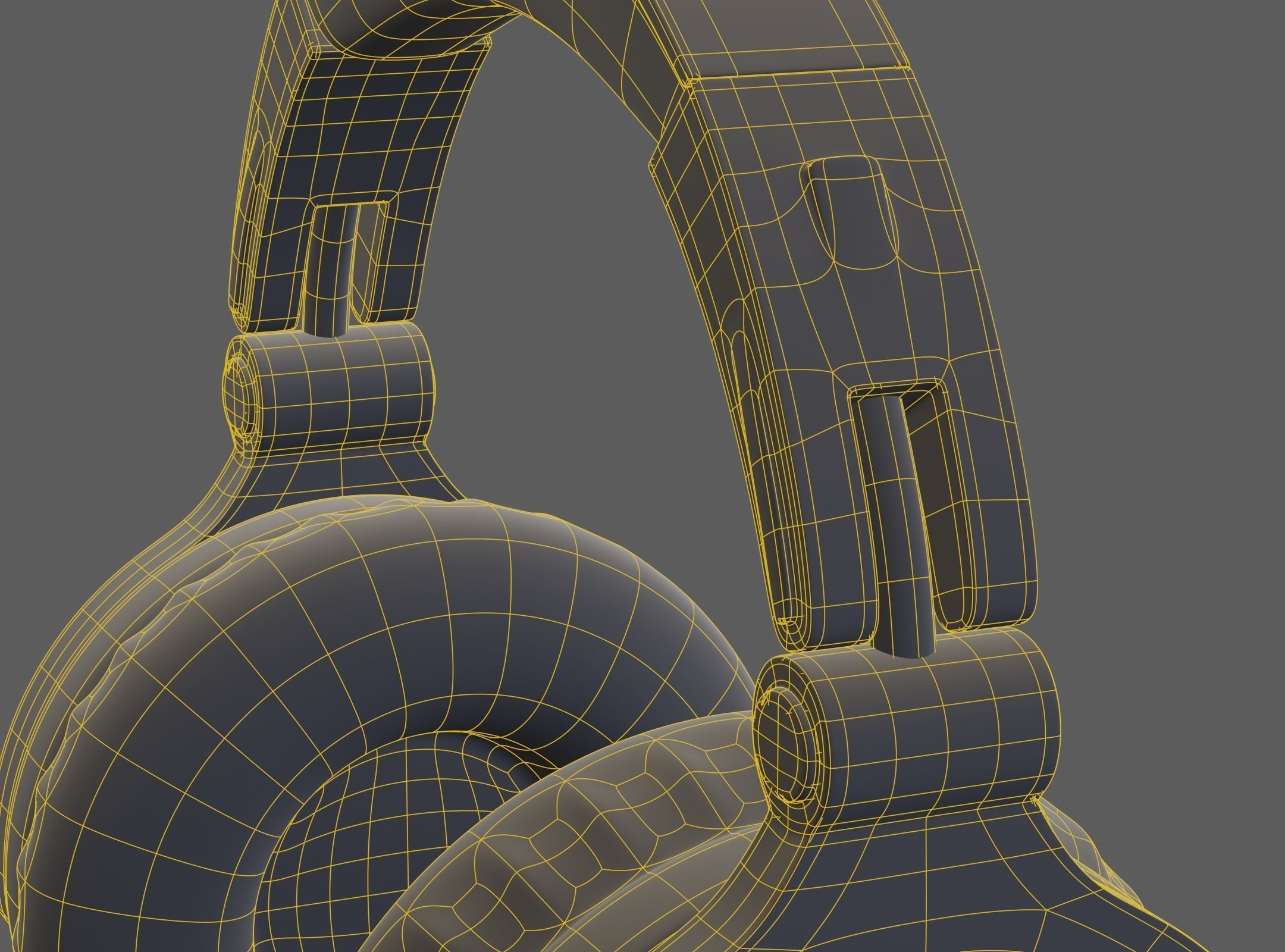 Headphone Red PBR Subdivision Ready for Film Low-poly 3D model_8