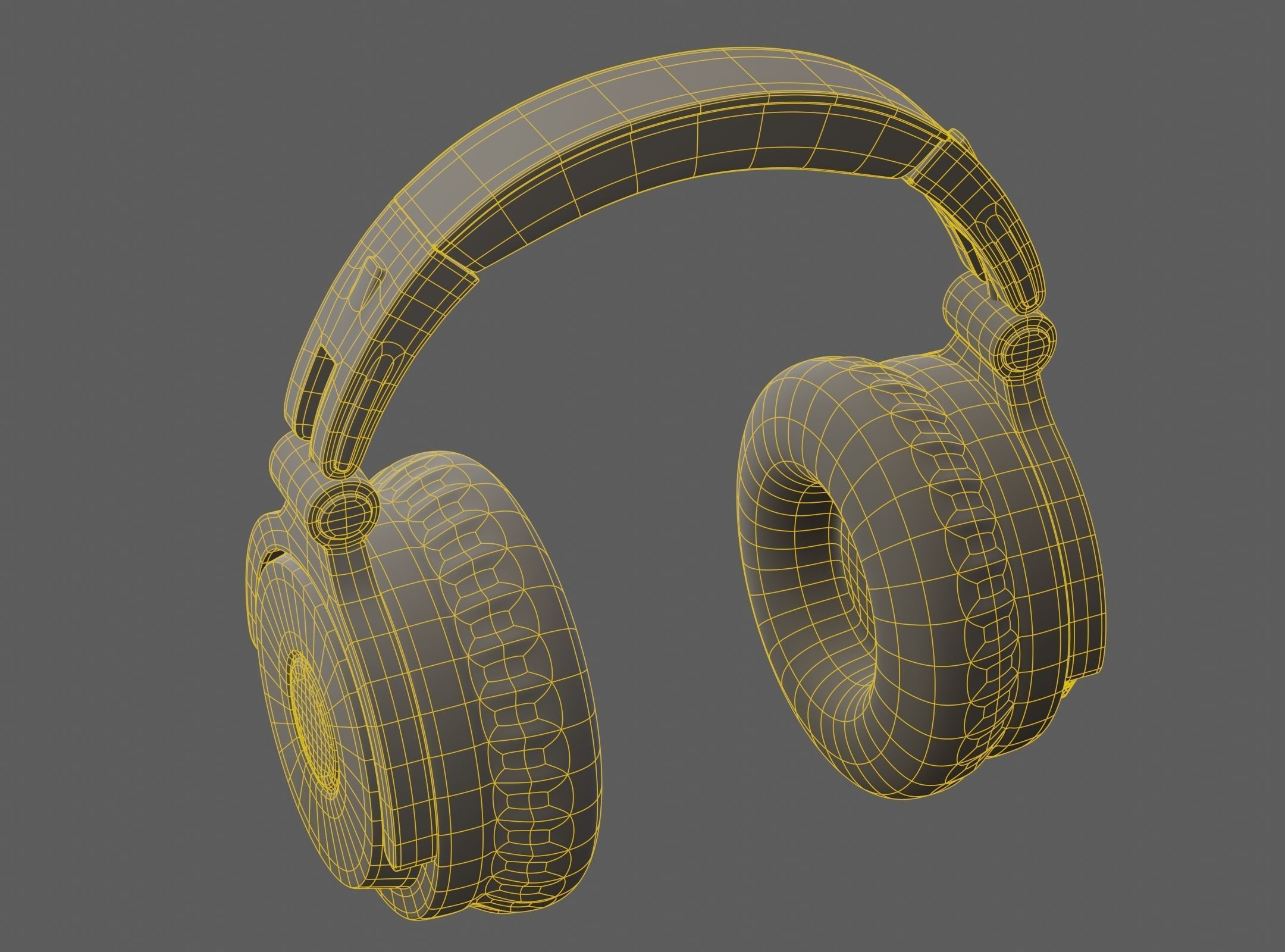 Headphone Red PBR Subdivision Ready for Film Low-poly 3D model_10