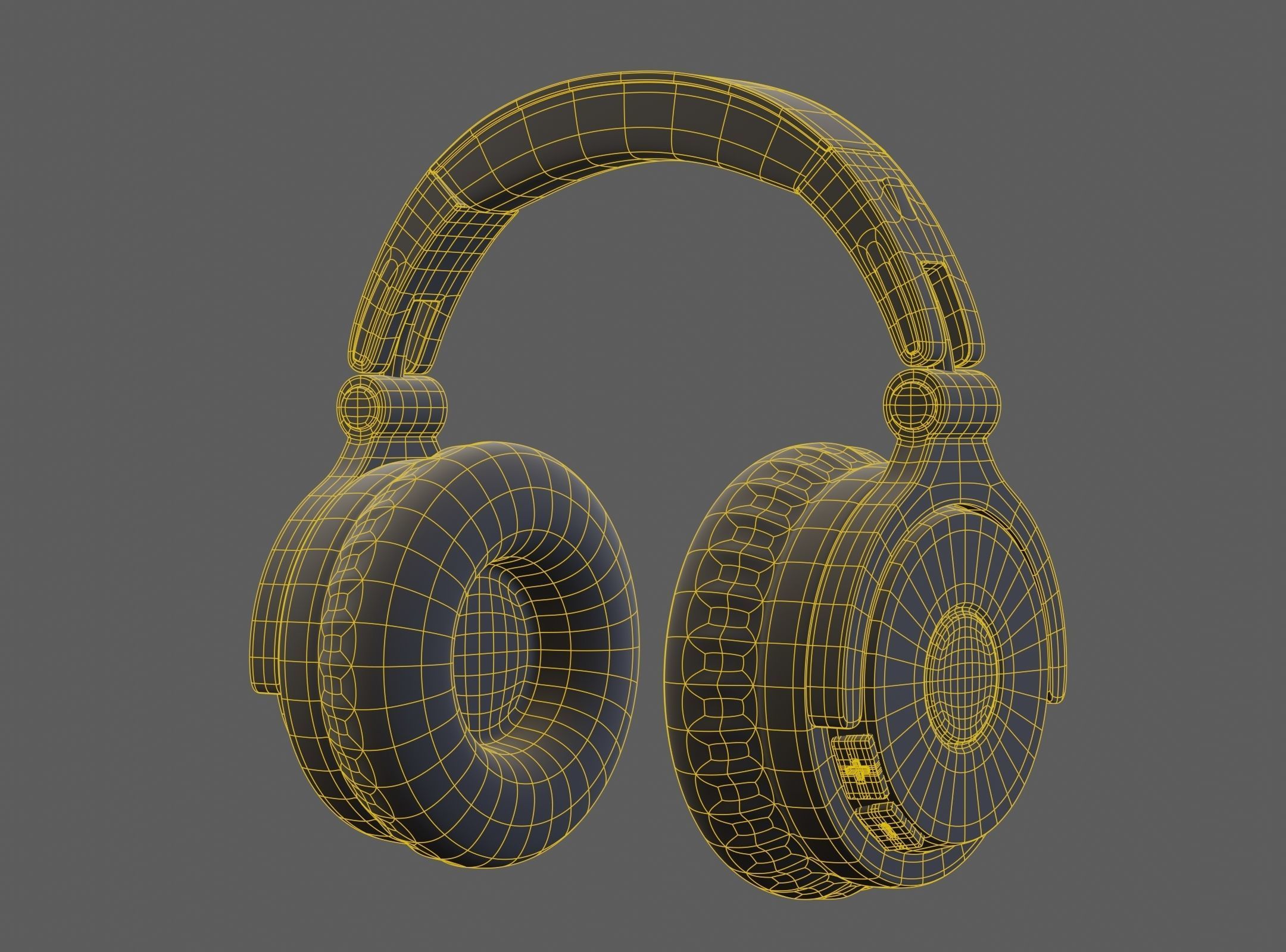 Headphone Red PBR Subdivision Ready for Film Low-poly 3D model_7