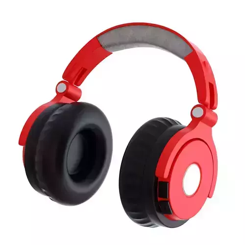 Headphone Red PBR Subdivision Ready for Film Low-poly 3D model