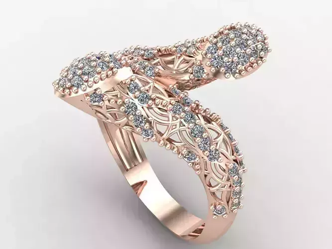 Two Head Women Ring 3DM Womens Ring 3d models 3D print model