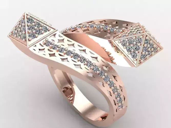 Two Head Women Ring 3DM Womens Ring 3d models 3D print model