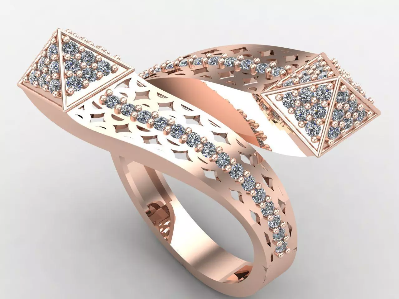 Two Head Women Ring 3DM Womens Ring 3d models 3D print model 3D print model_0