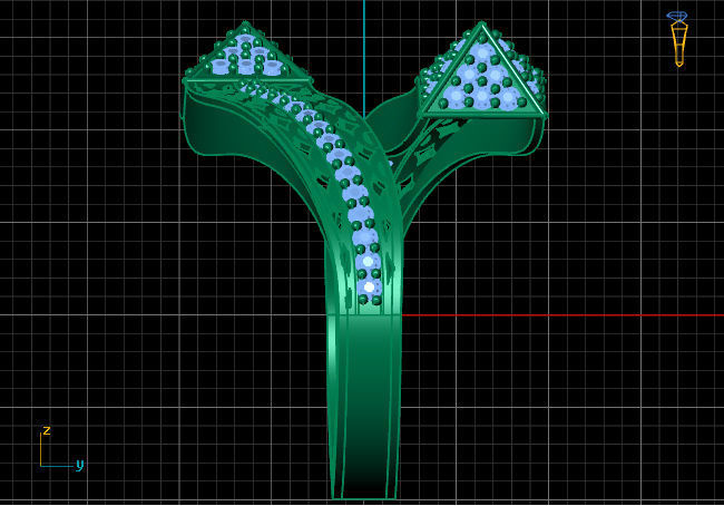 Two Head Women Ring 3DM Womens Ring 3d models 3D print model 3D print model_4