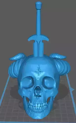 Demon Skull with Dagger