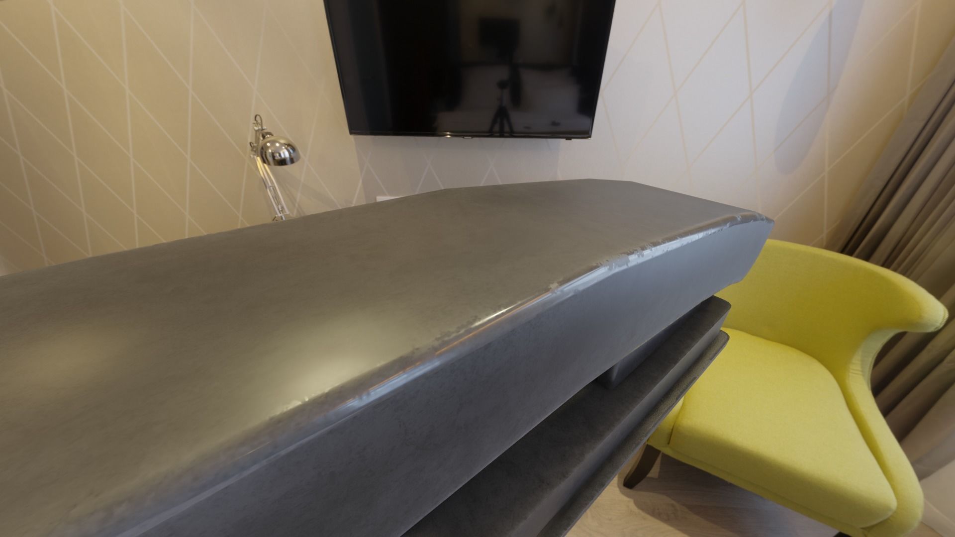 office and school classic black thin stapler Low-poly 3D model_6