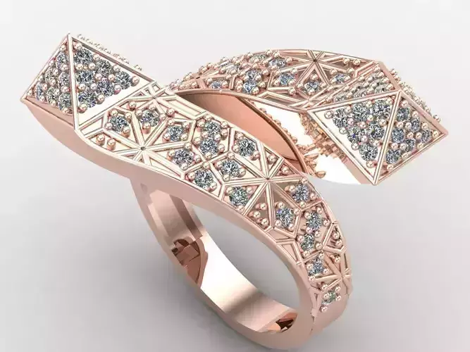 Two Head Women Ring 3DM Womens Ring 3d models 3D print model