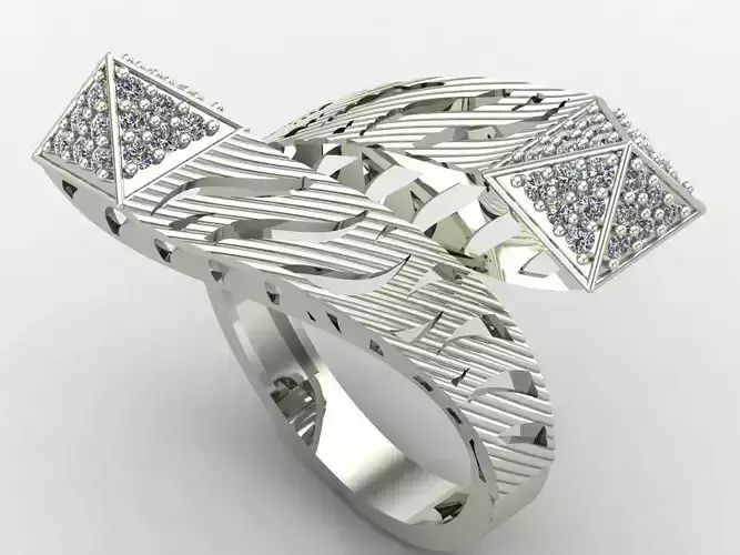 Two Head Women Ring 3DM Womens Ring 3d models 3D print model