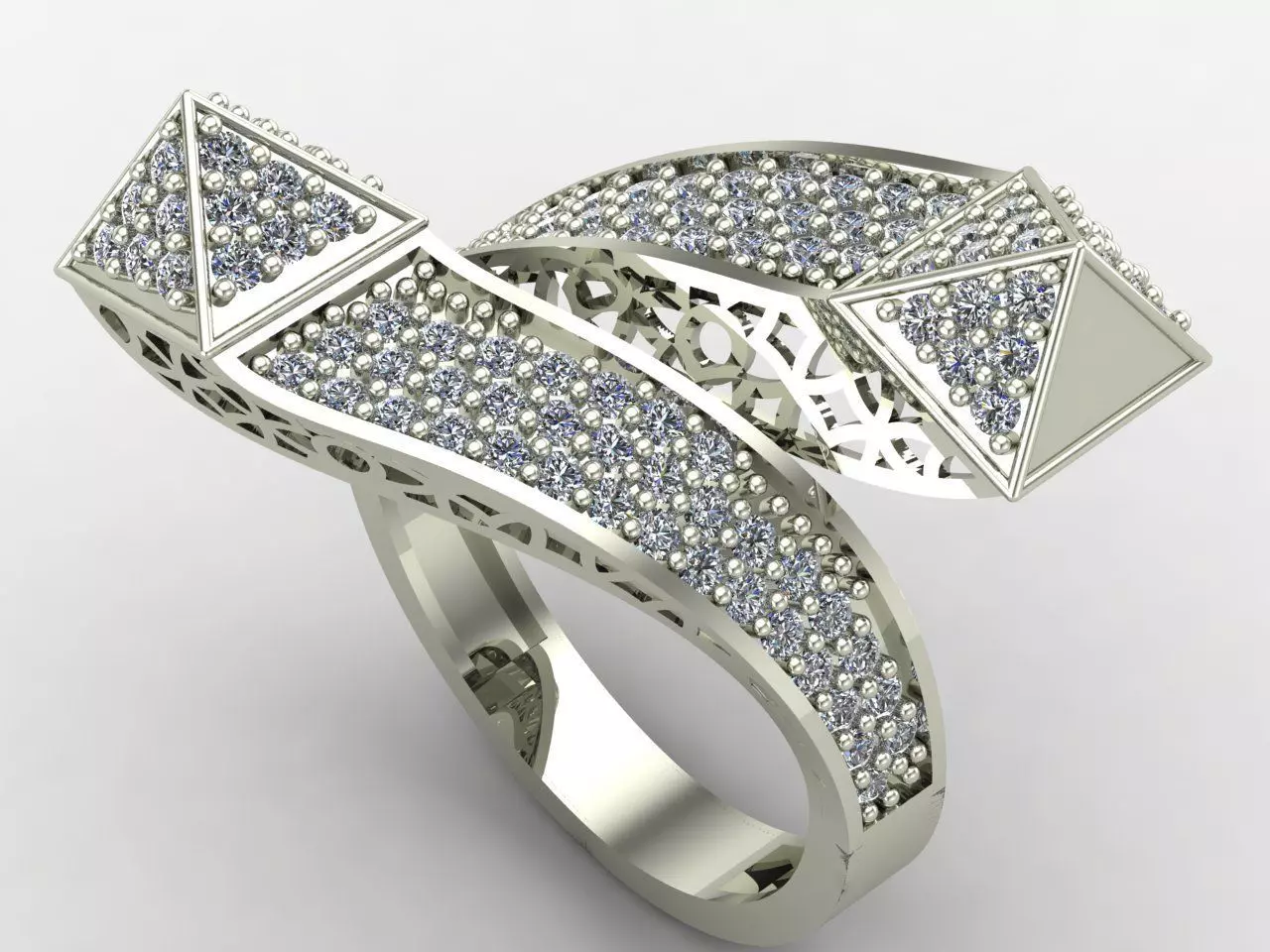 Two Head Women Ring 3DM Womens Ring 3d models 3D print model 3D print model_0