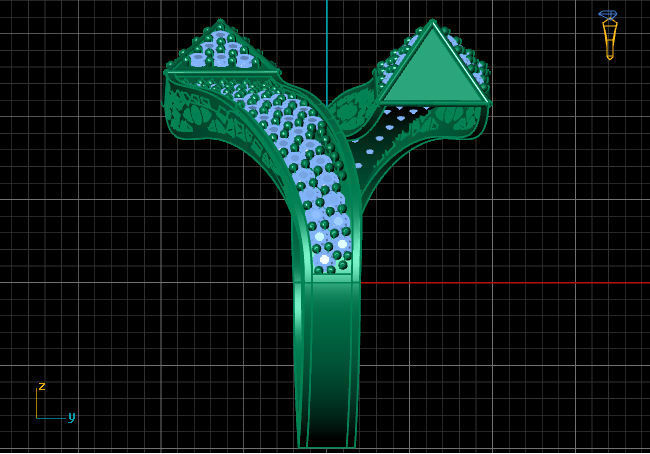 Two Head Women Ring 3DM Womens Ring 3d models 3D print model 3D print model_4