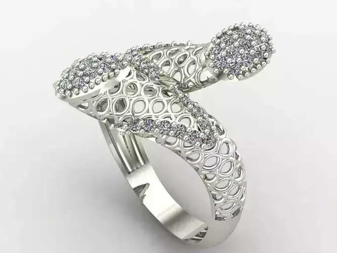 Two Head Women Ring 3DM Womens Ring 3d models 3D print model