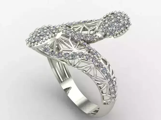 Two Head Women Ring 3DM Womens Ring 3d models 3D print model