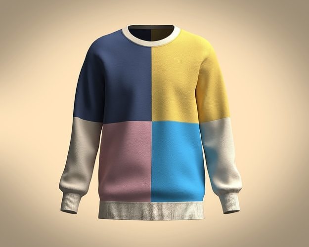 Mens SweatShirt Multi Color 3D model