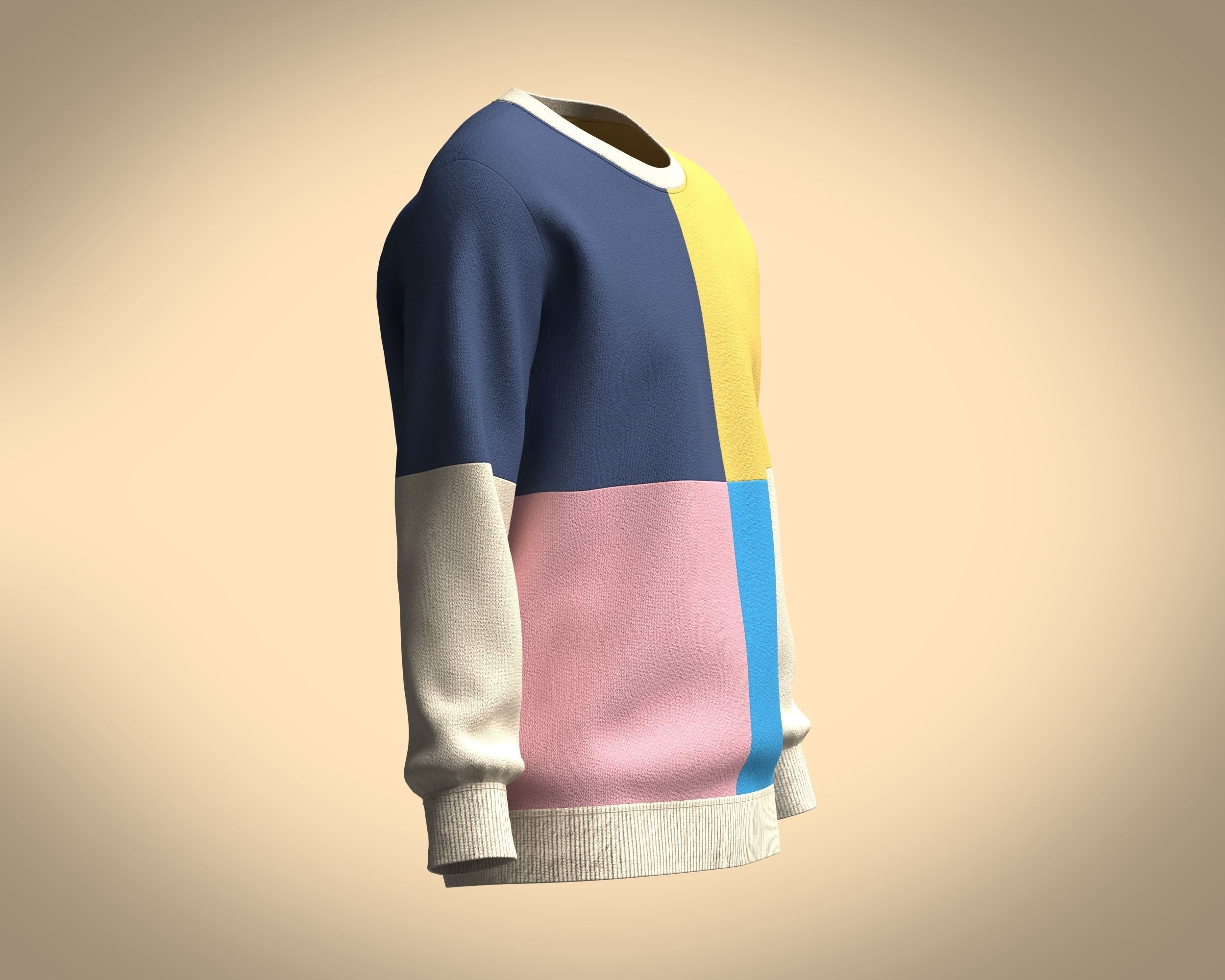 Mens SweatShirt Multi Color 3D model_2