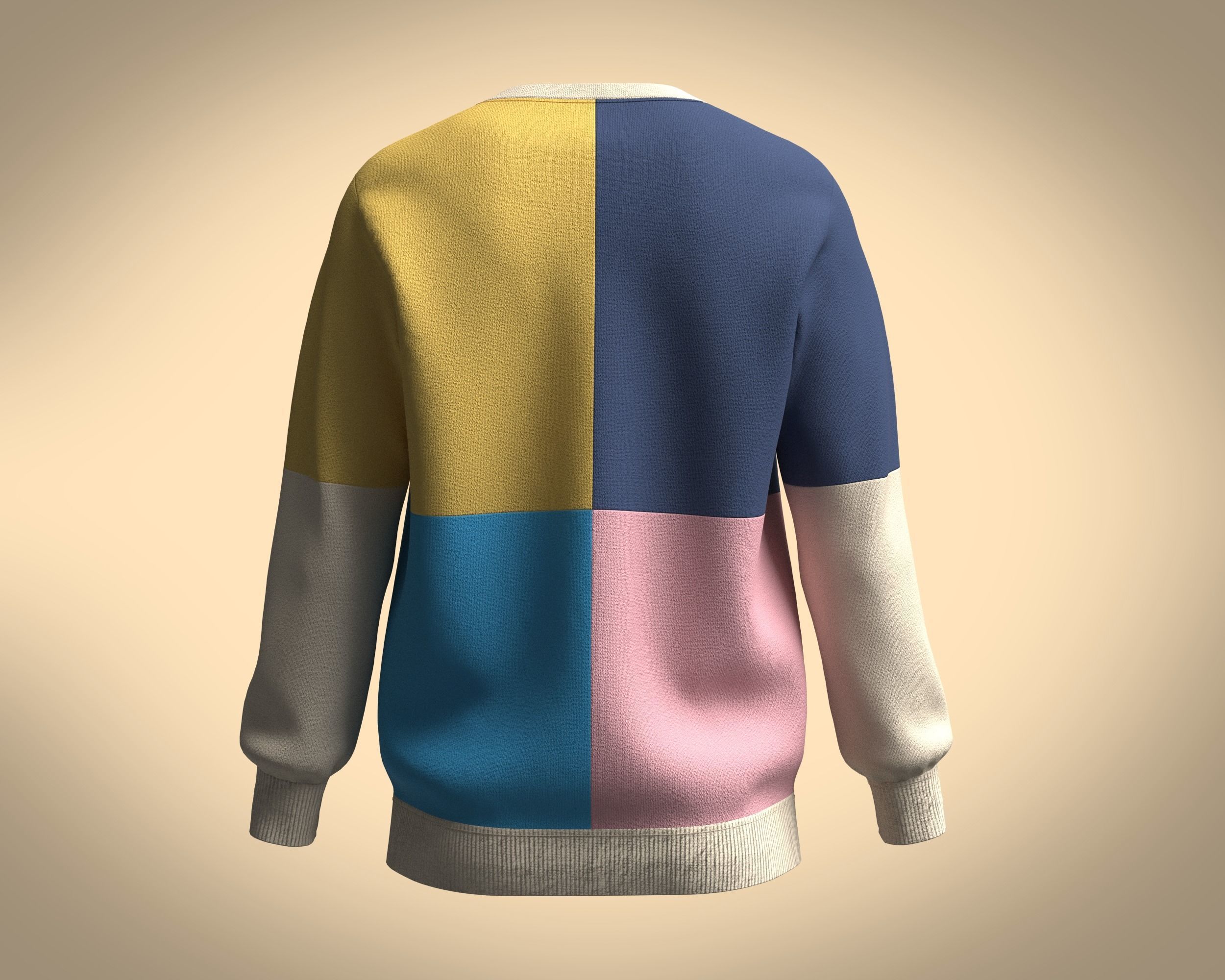 Mens SweatShirt Multi Color 3D model_5
