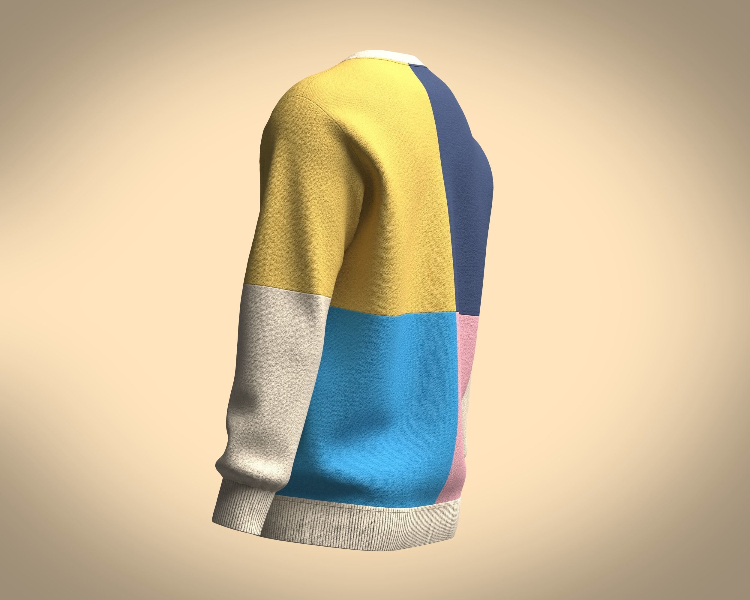 Mens SweatShirt Multi Color 3D model_4