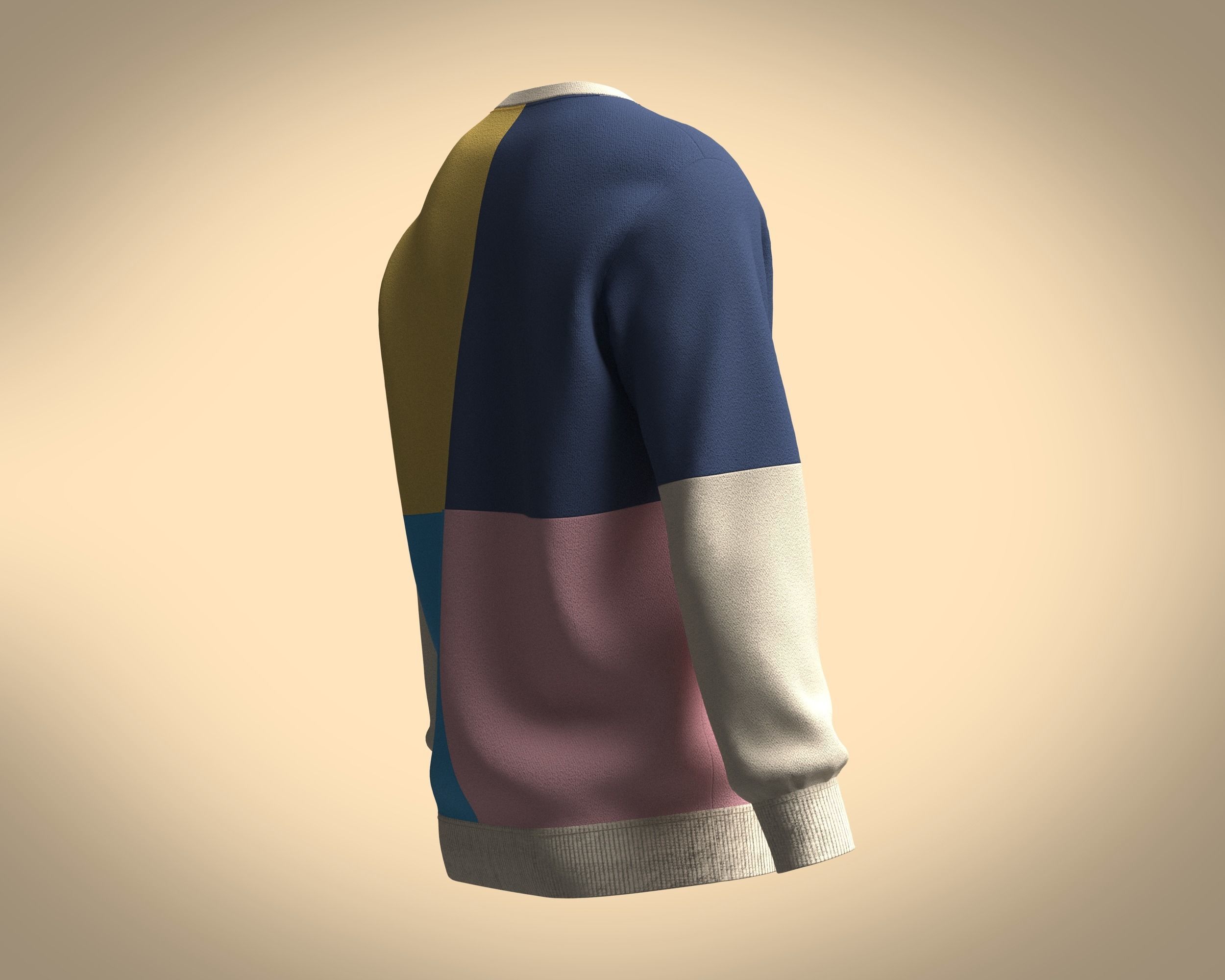 Mens SweatShirt Multi Color 3D model_3