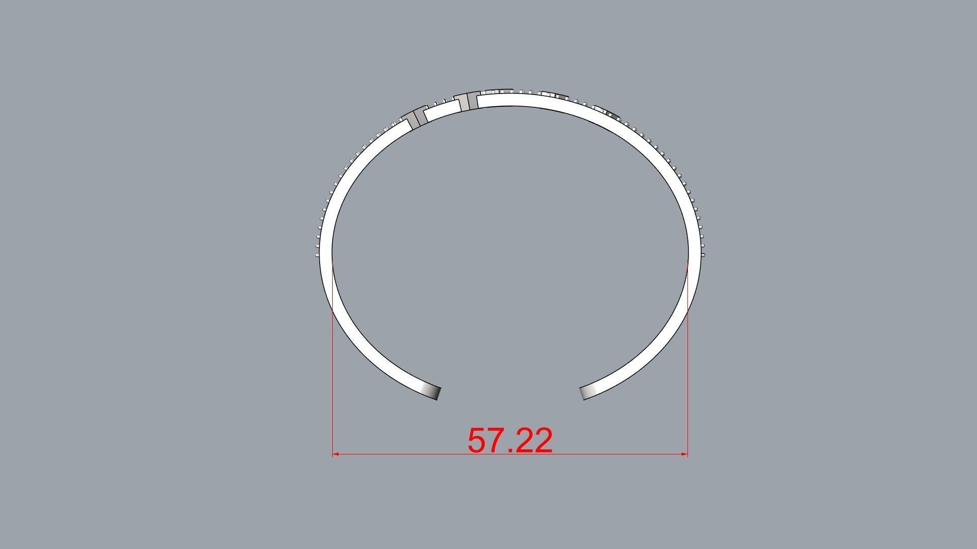 Rhombus diamond bracelet 3D print model_1