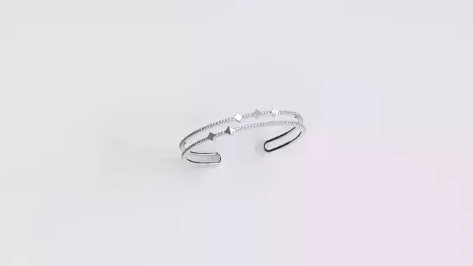 Rhombus diamond bracelet