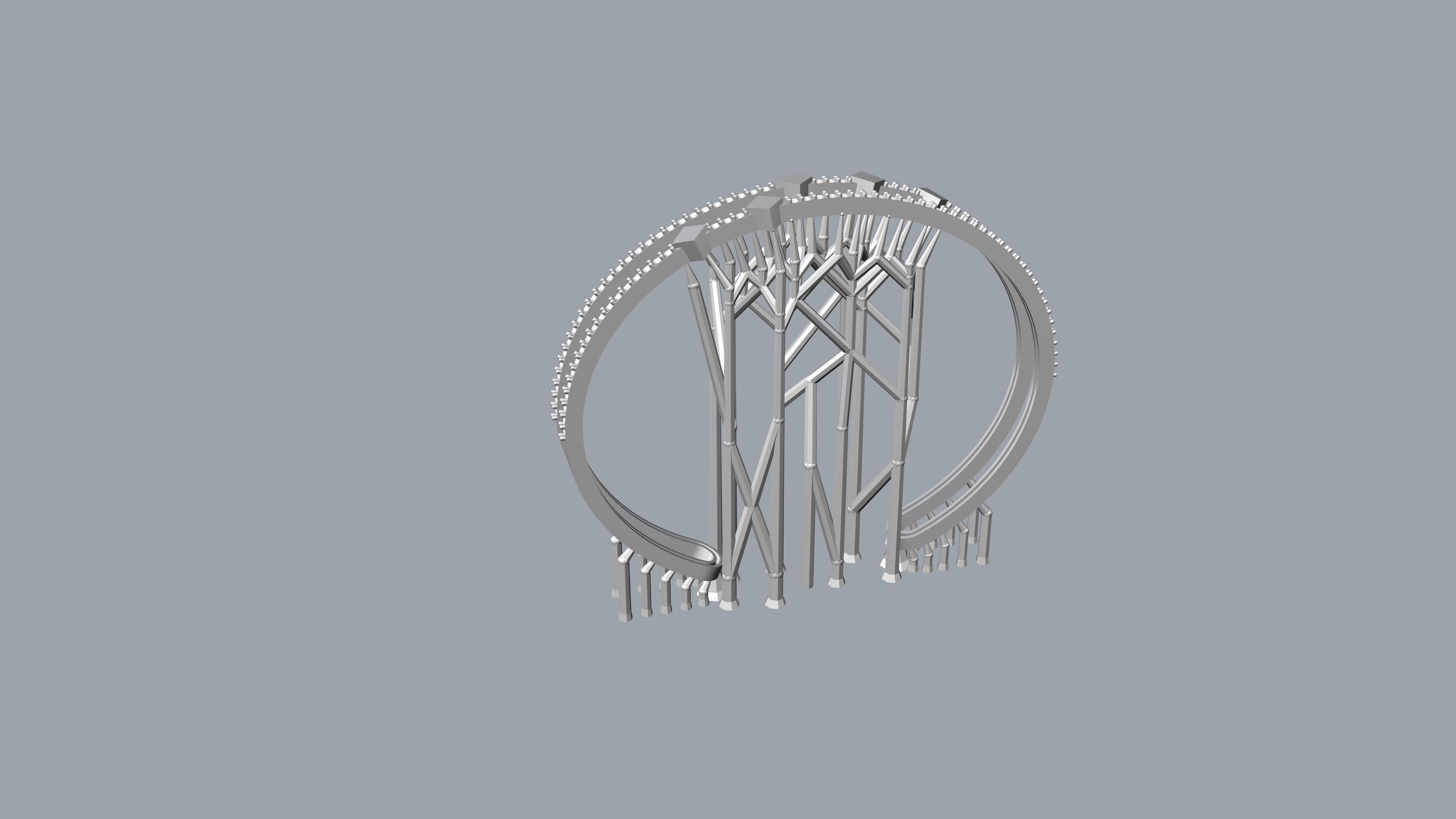 Rhombus diamond bracelet 3D print model_12