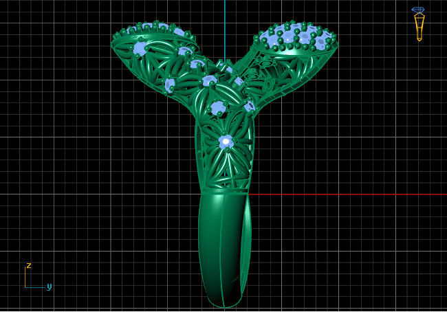 Two Head Women Ring 3DM Womens Ring 3d models 3D print model 3D print model_4