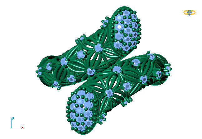 Two Head Women Ring 3DM Womens Ring 3d models 3D print model 3D print model_2