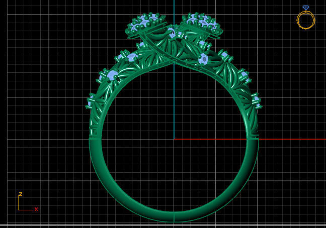 Two Head Women Ring 3DM Womens Ring 3d models 3D print model 3D print model_3